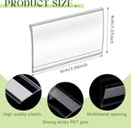 72 Pieces Clear Plastic Adhesive Shelf Tag & Price Label Holders - Image 3