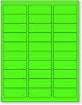 8-1/2 x 11 Neon Color High Light Fluorescent Labels