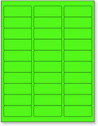 8-1/2 x 11 Neon Color High Light Fluorescent Labels