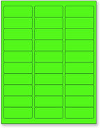 8-1/2 x 11 Neon Color High Light Fluorescent Labels by NextDayLabels