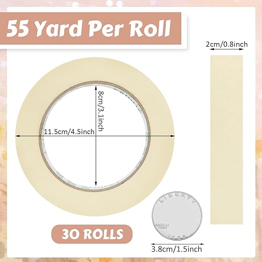 Fainne Masking Tape Bulk General Purpose Masking Painting Tape 55 Yards - Image 2