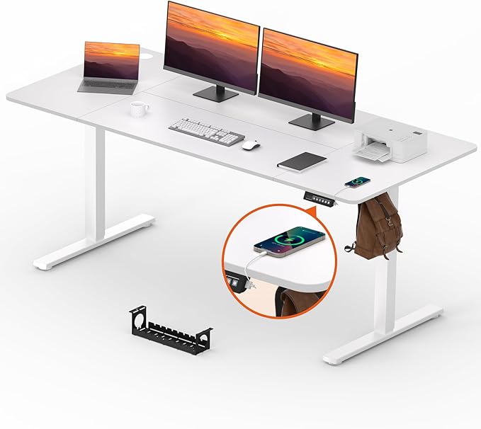 FitStand Standing Desk, Large 71x31 Inches Height Adjustable Stand Up Desk by FitStand