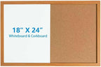 Combination Writeboard 24"x 18" Magnetic Whiteboard & Cork Board Dry Erase by YoupuStationery