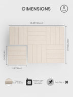 Bumusty Large Cork Board Alternative-36 x24 Felt Bulletin Board Tiles, - Image 2