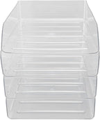 Jeanoko Desk Letter Tray Set Transparent Stackable Organizer - Image 3