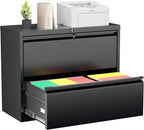 Greenvelly 2 Drawer File Cabinet, Metal Filing Cabinet by Greenvelly