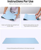 YSAGi Leather Desk Protector, Office Mat, Large Mouse Mat, Non-Slip PU Leather - Image 9