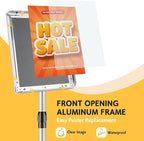 RedChili 2 Pack Sign Holder Stand 8.5x11 Inch, Adjustable Floor Standing Sign - Image 4