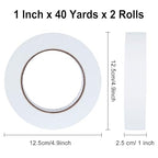 LELADY Double Sided Tape 1 Inch x 40 Yards- 2 Rolls Double-Sided Adhesive - Image 2