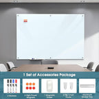 MaxGear Glass Whiteboard Wall Mounted, Frameless Magnetic Dry Erase Board - Image 4