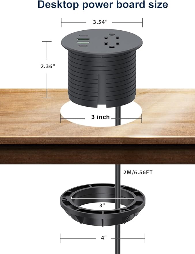 Recessed Power Grommet 3 inch - Image 5