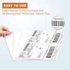 BESTEASY 1000 Half Sheet Self Adhesive Shipping Labels, Laser/Ink Jet White - Image 3