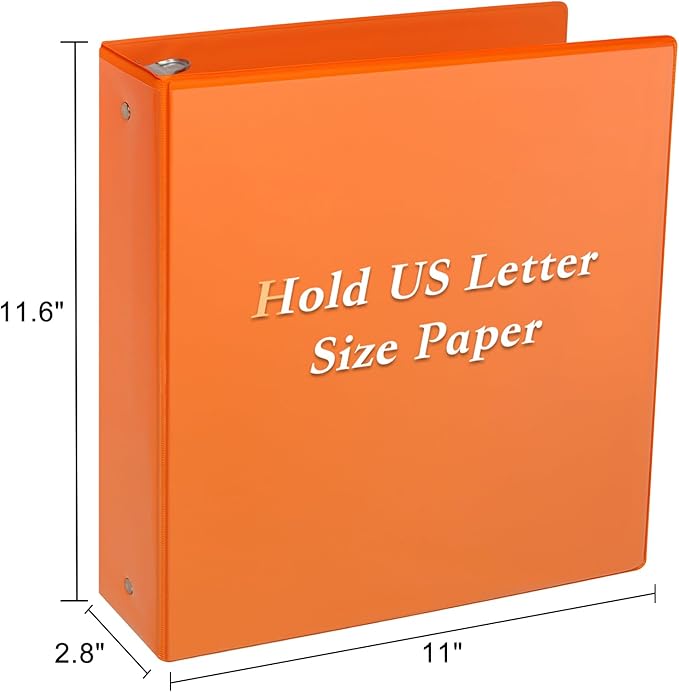 CIXILDTS 2-inch Round Ring Binder, Durable 2" 3 Ring Binder Fit Letter Size - Image 2