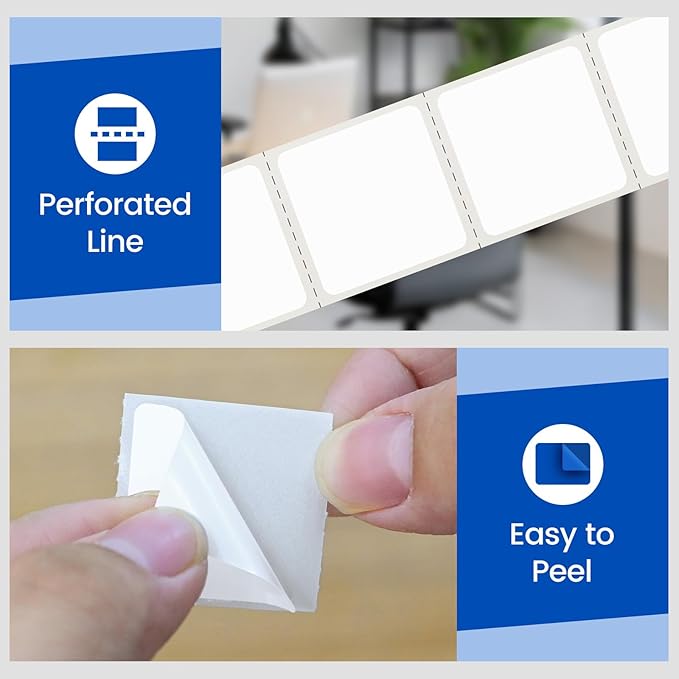 L LIKED 1" x 1" Square Removable Labels, No Residue, Water and Oil Resistant - Image 4
