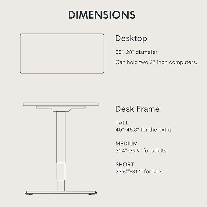 FLEXISPOT E6 3-Stage Dual Motor Electric Standing Desk 55 x 28 Sit Stand Up Desk - Image 6