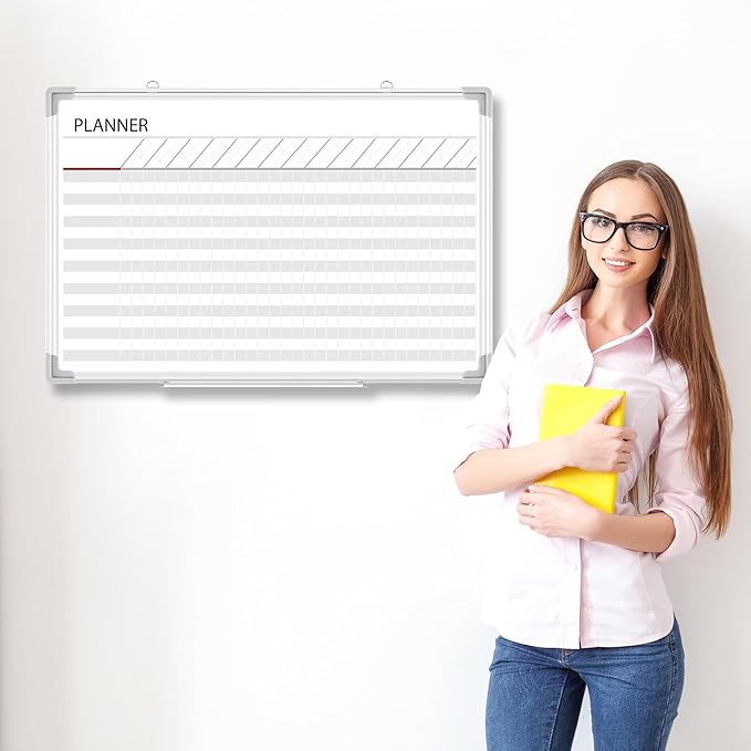 Lincia 36 x24 Make Ready Board Aluminum Frame Dry Erase Board - Image 3