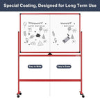 Rolling Whiteboard, 48x32 Inches Dry Erase Board - Image 5