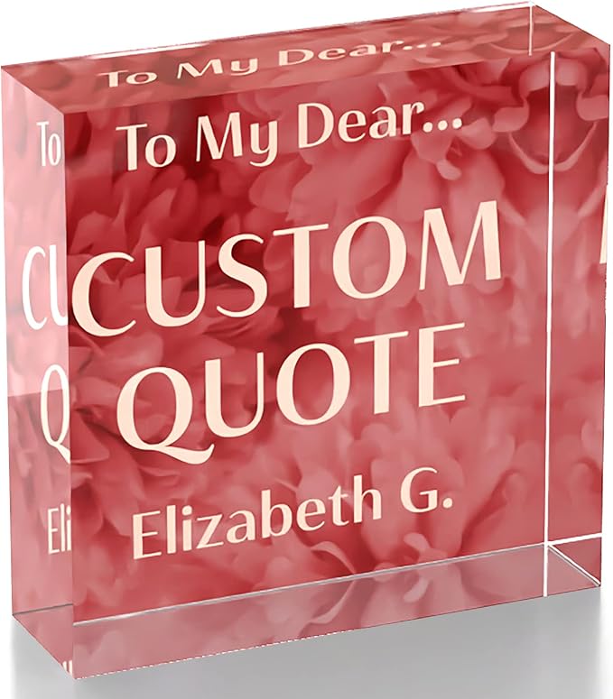 Personalized Gifts, Custom Quote Block Letter Board, Crystal-Clear Acrylic - Image 9
