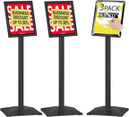 INNOVSIGN 3Packs Heavy Duty Adjustable Pedestal Poster Sign Stand, 8.5x11 by INNOVSIGN