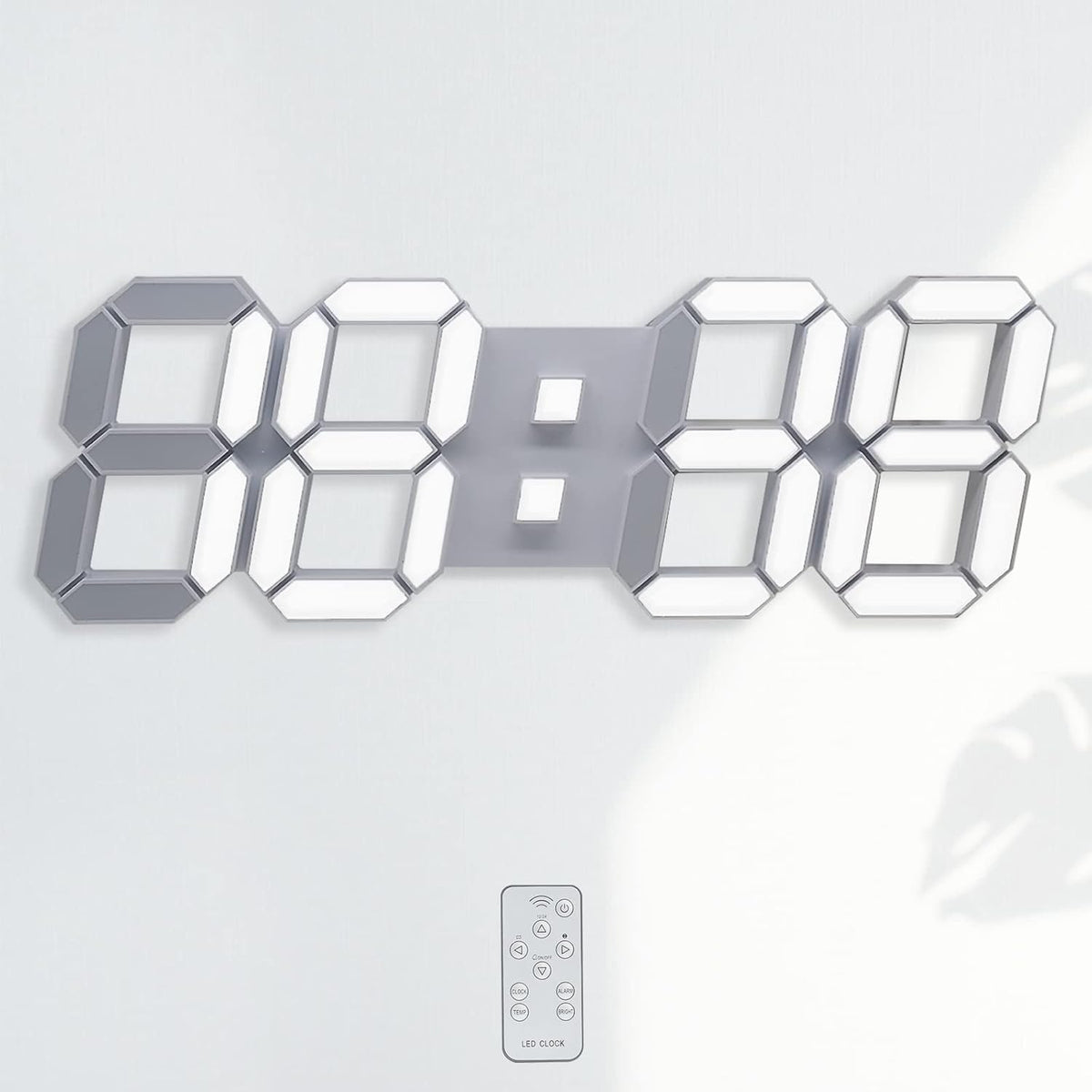 kosumosu wall clock 15" 3d led digital clock, main product view