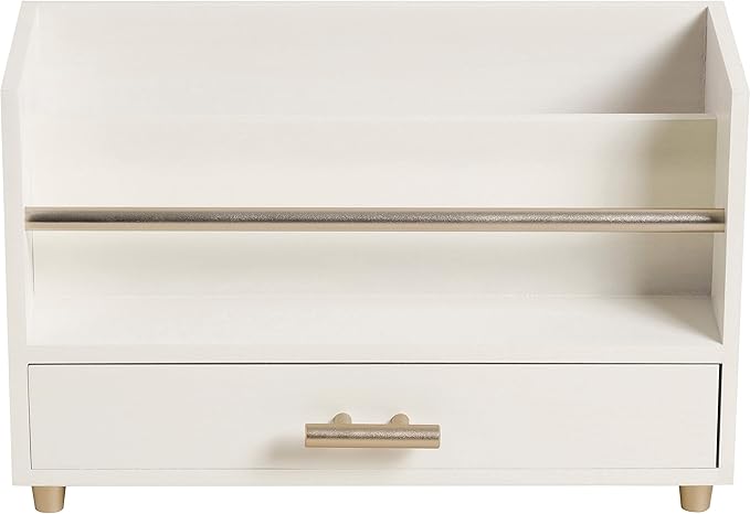 U Brands Juliet Letter Sorter, Office Supplies, Off-White and Gold - Image 2