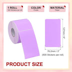 PATIKIL 3 x 5 Inch Rectangle Inventory Color Coding Labels 1 Roll, Square - Image 2