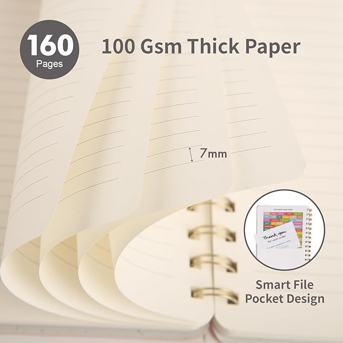 Spiral Notebook-5.75" x 8.125" College Ruled Journal - Image 3