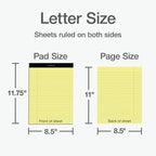 Oxford Premium Legal Pads, 12 Pack, Premium Note Pads, 50 Legal Rule 8.5" x 11" - Image 2