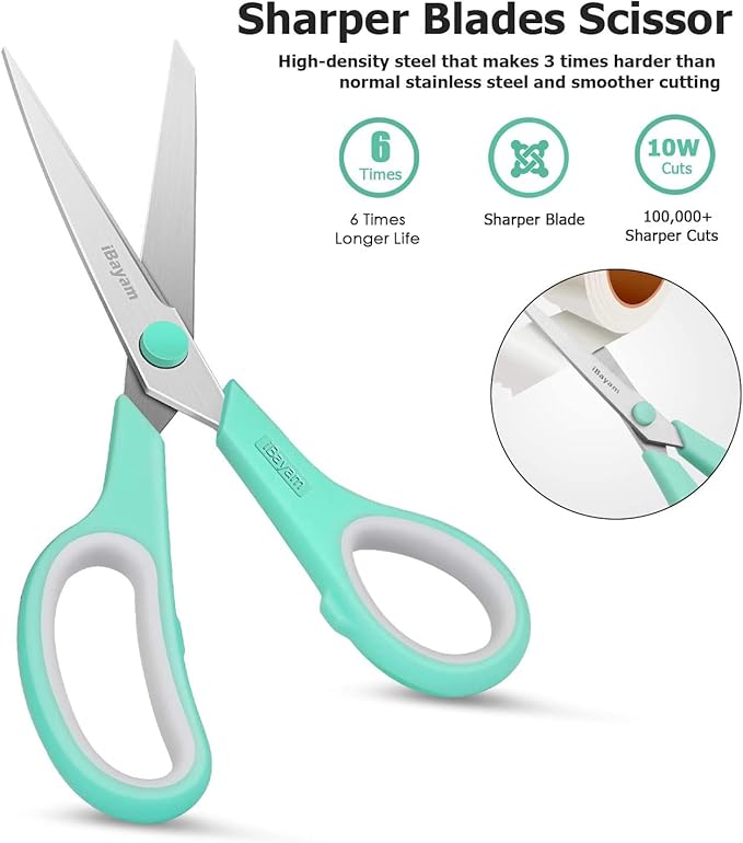 iBayam 8 '' Multipurpose Heavy Duty Scissors Bulk 36-Pack, 2.5mm Thickness - Image 4