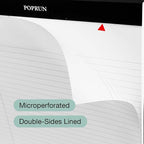 POPRUN Small White Legal Pads 5 x 8 Narrow Ruled, 100GSM Writing Paper Pad - Image 5