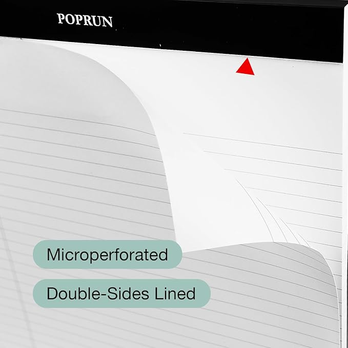 POPRUN Small White Legal Pads 5 x 8 Narrow Ruled, 100GSM Writing Paper Pad - Image 5