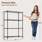 bestoffice | 4-tier wire shelf | 36" x, close-up detail