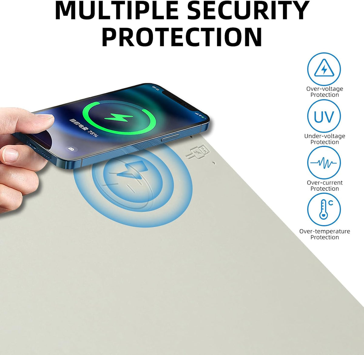 Wireless Charging Mouse Pad with for Desktop Charging Large Desk Mat 32"...