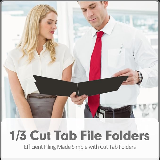File Folder, PANDRI 120 Pack File Folder, 1/3 Cut Tab, Letter Size, Filing - Image 6