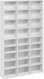 Furinno Jaya DVD Shelf, Wide 24-Shelf CD Rack, Media Shelf - Image 5