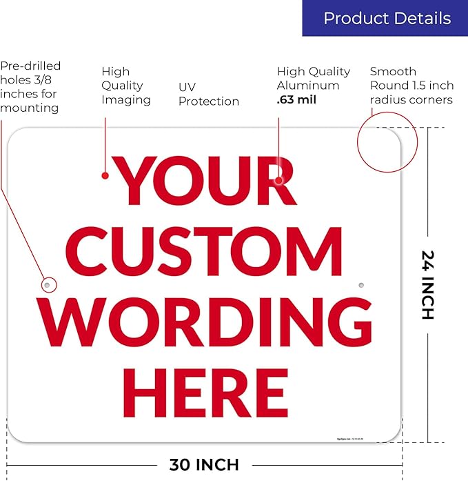 Custom Sign, Personalized Metal Signs, Customize - Image 3