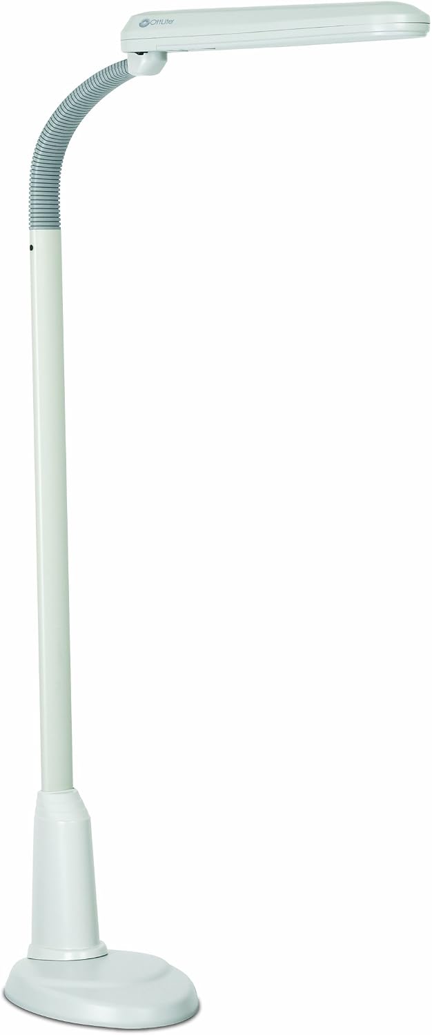 OttLite 24-Watt Classic CFL Floor Lamp, Dove Gray
