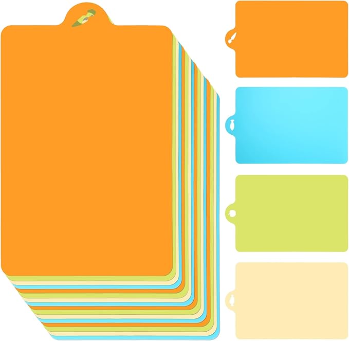 20 Pcs Flexible Cutting Board Mats Plastic Cutting Mats Non Slip Chopping Board by Meanplan