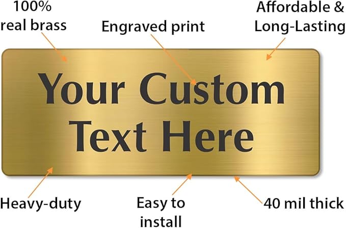 SmartSign Custom Brass Sign - Image 4