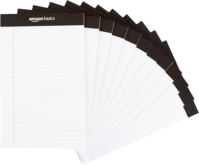Amazon Basics Narrow Ruled Lined Writing Note Pad, 5 inch x 8 inch by AmazonBasics