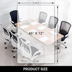 Kuyal Clear Chair mat for Hardwood Floor 46 x 72 inches Transparent Floor Mats - Image 6
