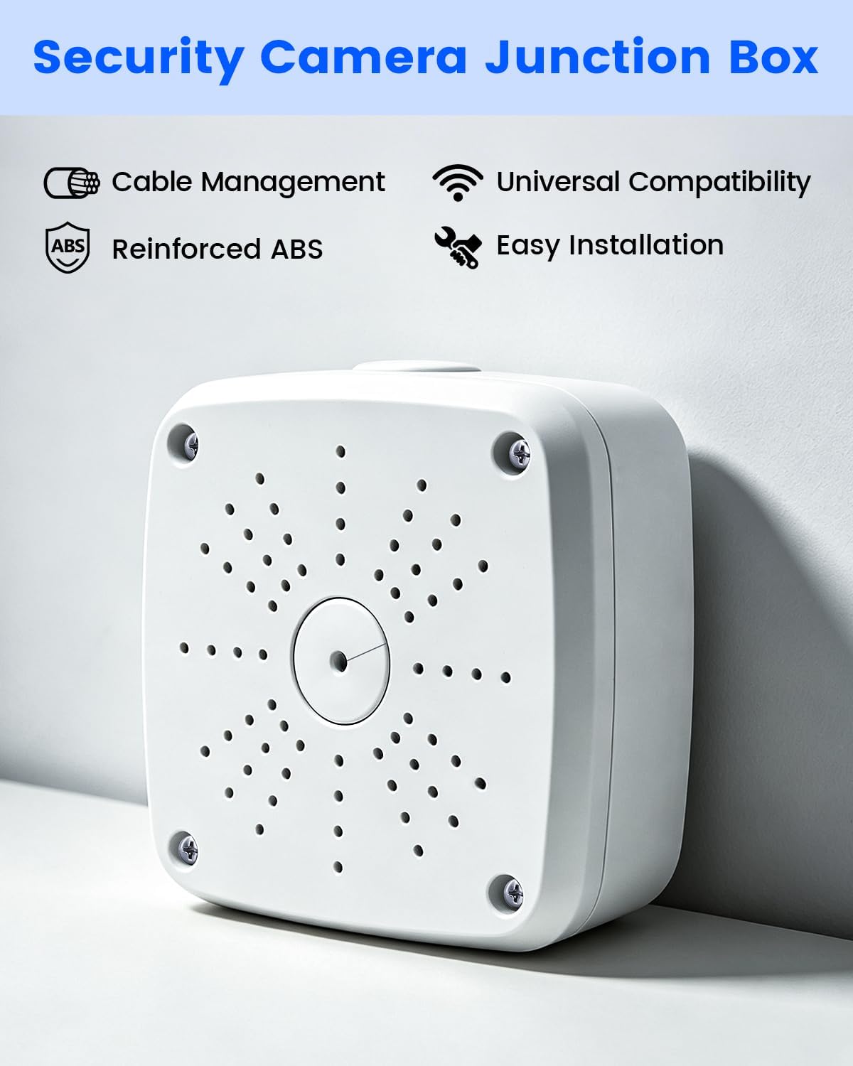 Universal Security Camera Junction Box, CCTV Hide Cable Concealment Box