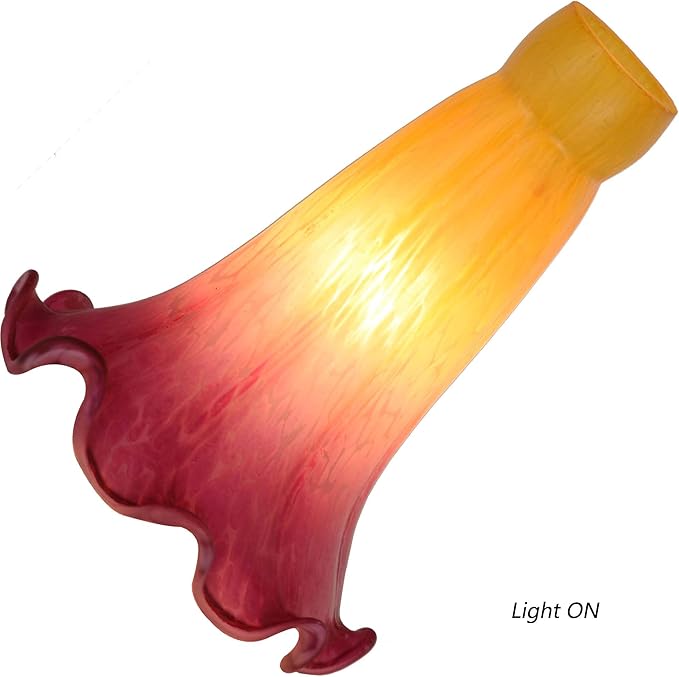 Bieye LS13S Lily Flower Blown Glass Lampshade - Image 2