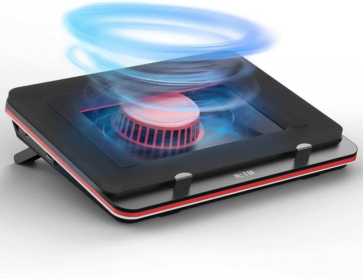 IETS GT500 Powerful Turbo-Fan (5000 RPM) Laptop Cooling Pad with Infinitely V...