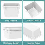 WOWBOX 25 PCS Plastic Drawer Organizer Set, 4 Sizes Desk Drawer Divider - Image 3