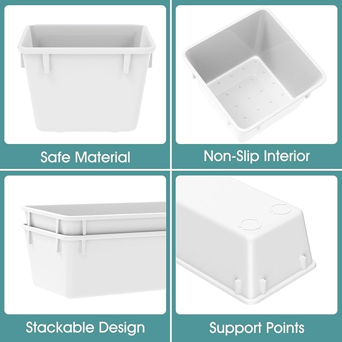 WOWBOX 25 PCS Plastic Drawer Organizer Set, 4 Sizes Desk Drawer Divider - Image 3