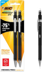 BIC Break Resistant Pro with Shock-Absorption and Twist-Up Eraser, Mechanical by BIC