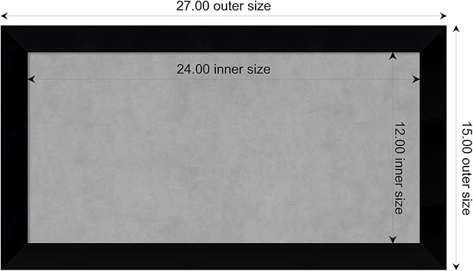 Amanti Art Black Framed Magnetic Board 15x27 Small Vision Board - Image 3