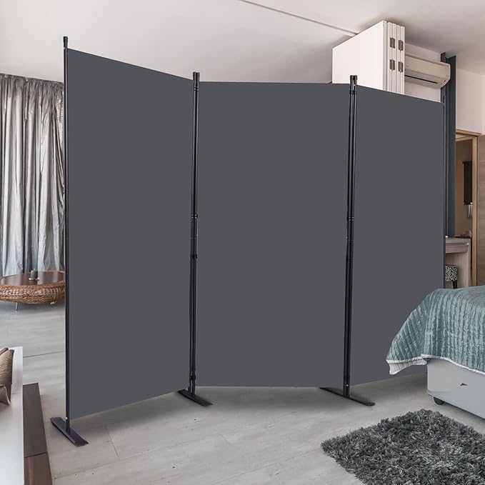 CHOSENM Room Divider, 3 Panel Folding Privacy Screens - Image 7