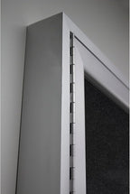 Ghent 48" x 60" 2-Door indoor Enclosed Recycled Rubber Bulletin Board, Shatter - Image 2